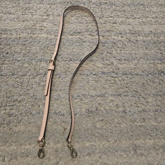 Kate Spade Pink Strap Replacement Crossbody Bag Leather Gold Clip Adjustable - Picture 1 of 3